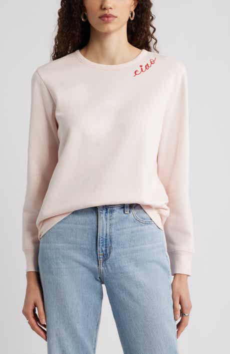 Caslon® Ciao Embroidered Sweatshirt