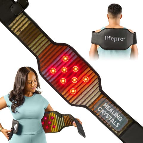 InfraTone Red Light Therapy Belt with Healing Crystals for Pain Relief  660nm 850nm