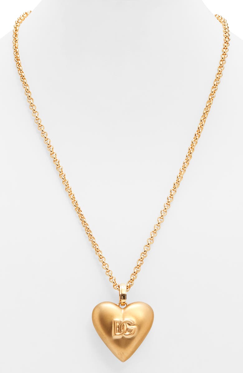 Dolce&Gabbana DG Heart Pendant Necklace, Alternate, color, 
