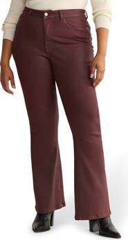 WARP+WEFT NAO Coated High Waist Bootcut Jeans