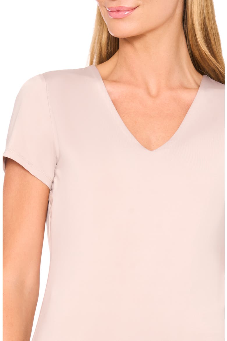 V-Neck Compression T-Shirt, Alternate, color, TAUPE