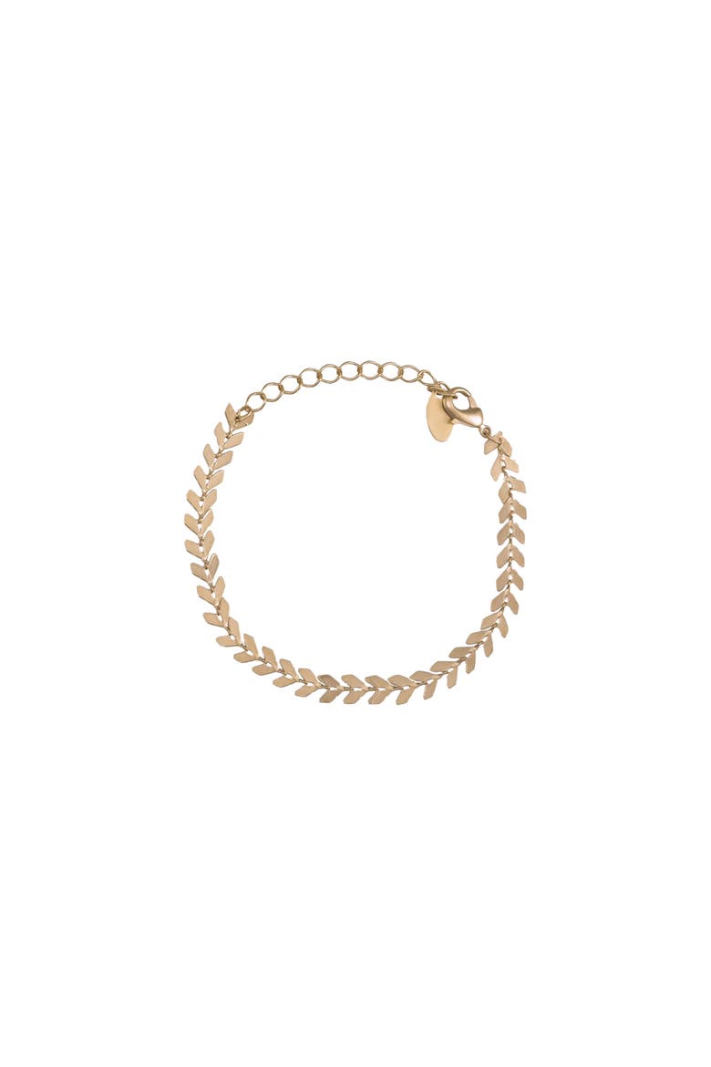 Elara Chevron Link Bracelet Dainty Trendy Statement, Alternate, color, Warm Bronze
