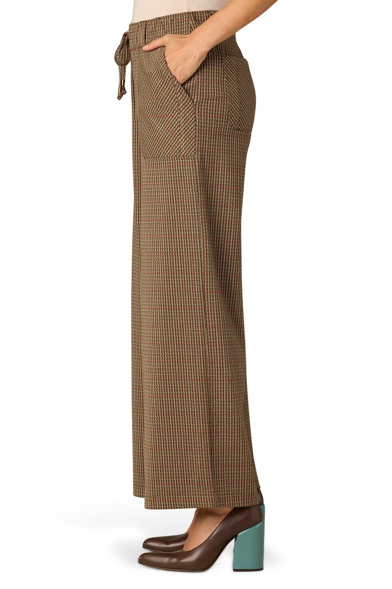 Pull-On Wide Leg Pants, Alternate, color, WHEAT/ RED MULTI