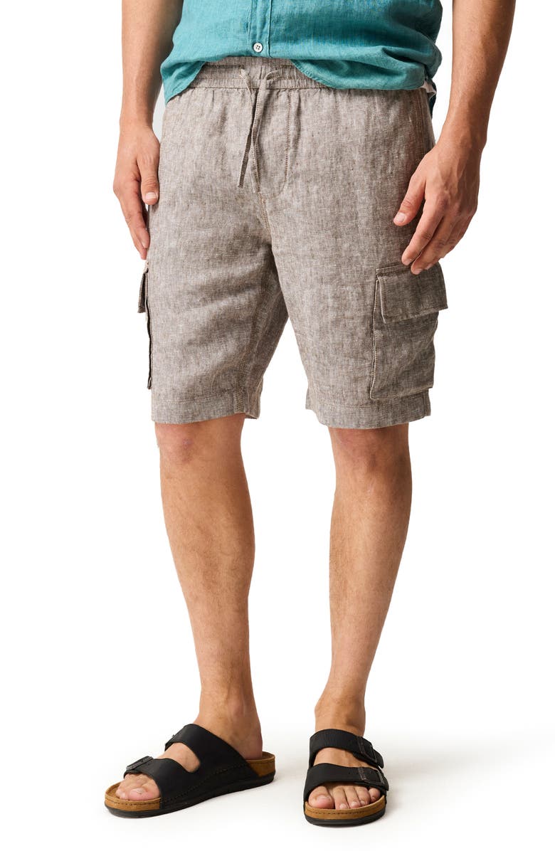 Rodd & Gunn Resort Slub Linen Drawstring Cargo Shorts, Main, color, 