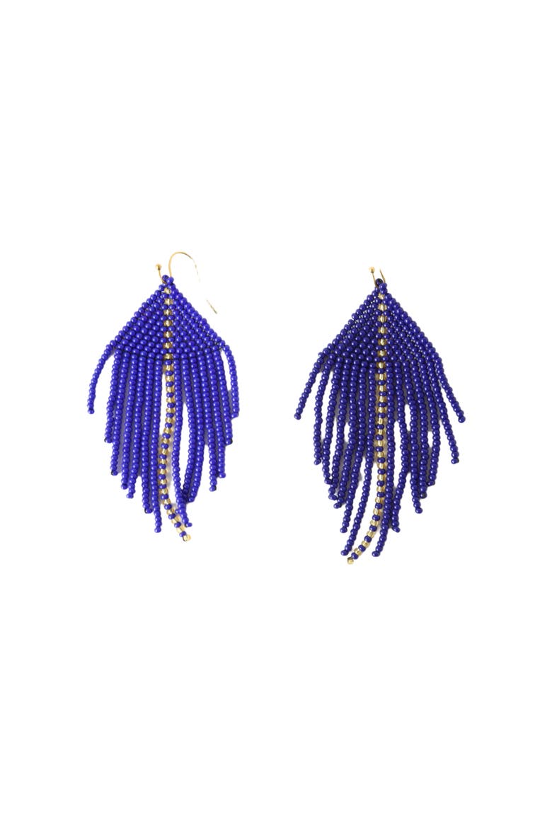 Raya Earrings, Alternate, color, Navy