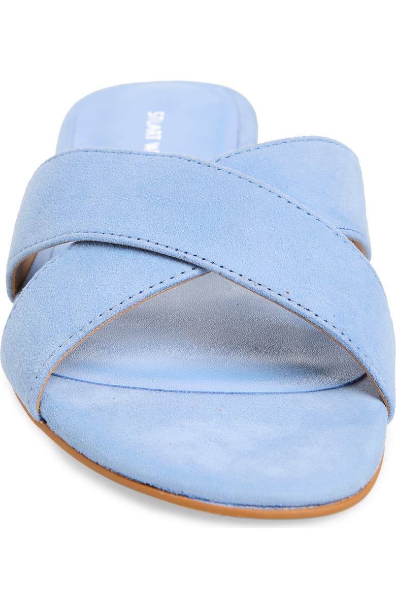 Stuart Weitzman Roza Flat Slide Sandal, Alternate, color, Cornflower