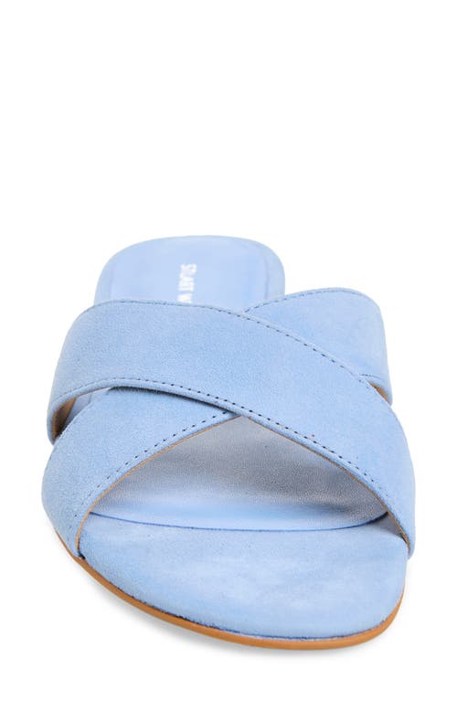 Stuart Weitzman Roza Flat Slide Sandal In Blue