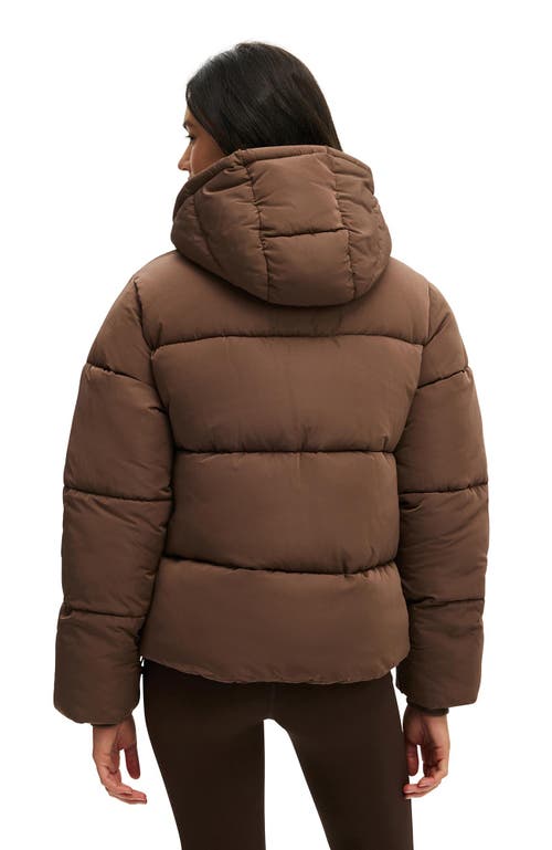 Cotton On Body Active The Mother Puffer Removable Hood Jacket In Brown