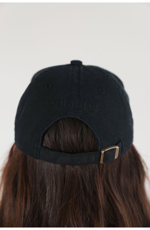 Vitality Baseball Hat In Black