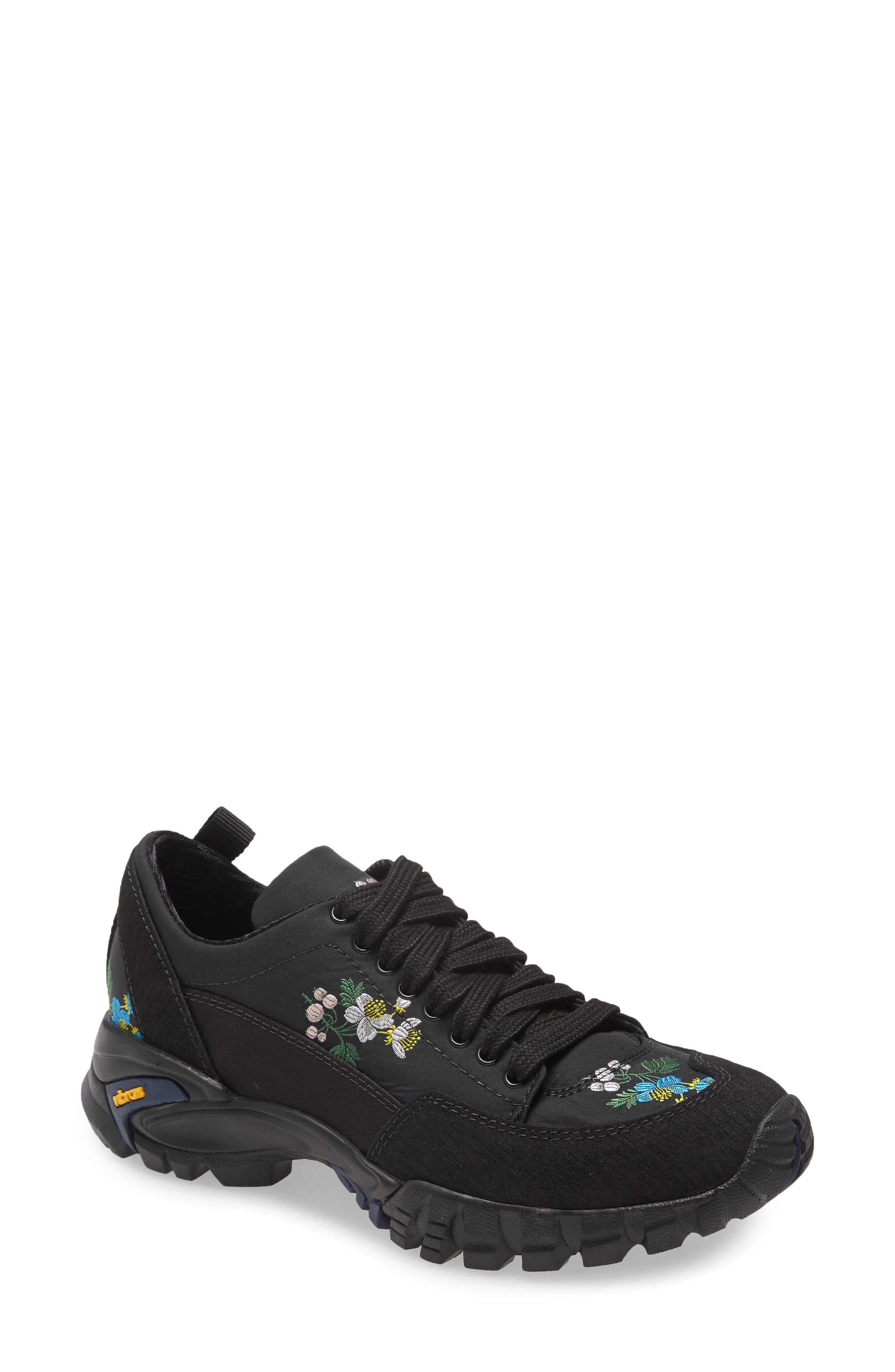 Cecilie Bahnsen Max Floral Embroidered Hiking Sneaker, Main, color, 