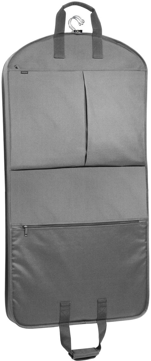 Wallybags 45" Deluxe Extra Capacity Travel Garment Bag With Two Accessory In Gray