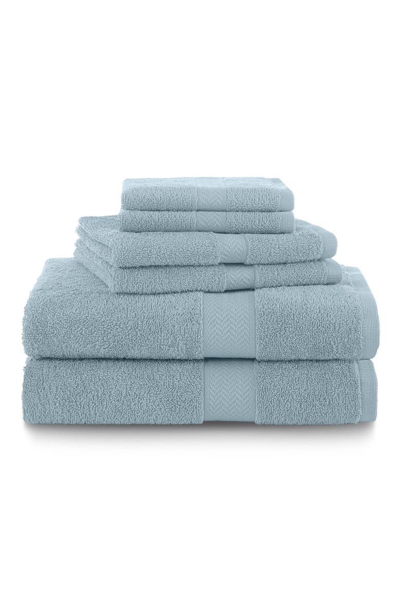 Ringspun 6-Piece Towel Set, Main, color, SOFT BLUE