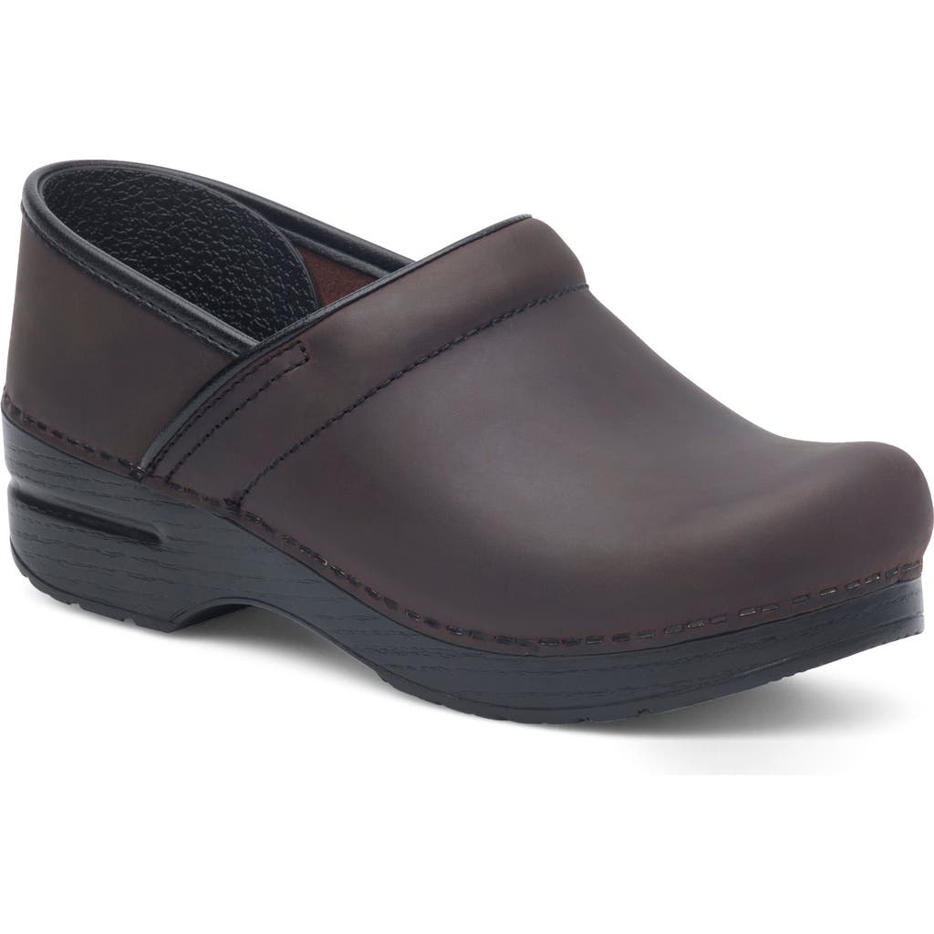 Dansko 'Professional' Oiled Leather Clog in Antq Brown  product