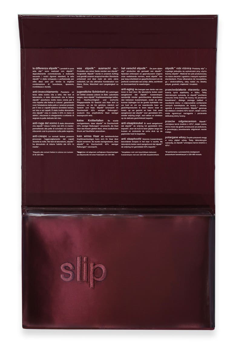 Plum Pure Silk Pillowcase (Nordstrom Exclusive), Alternate, color, NO COLOR