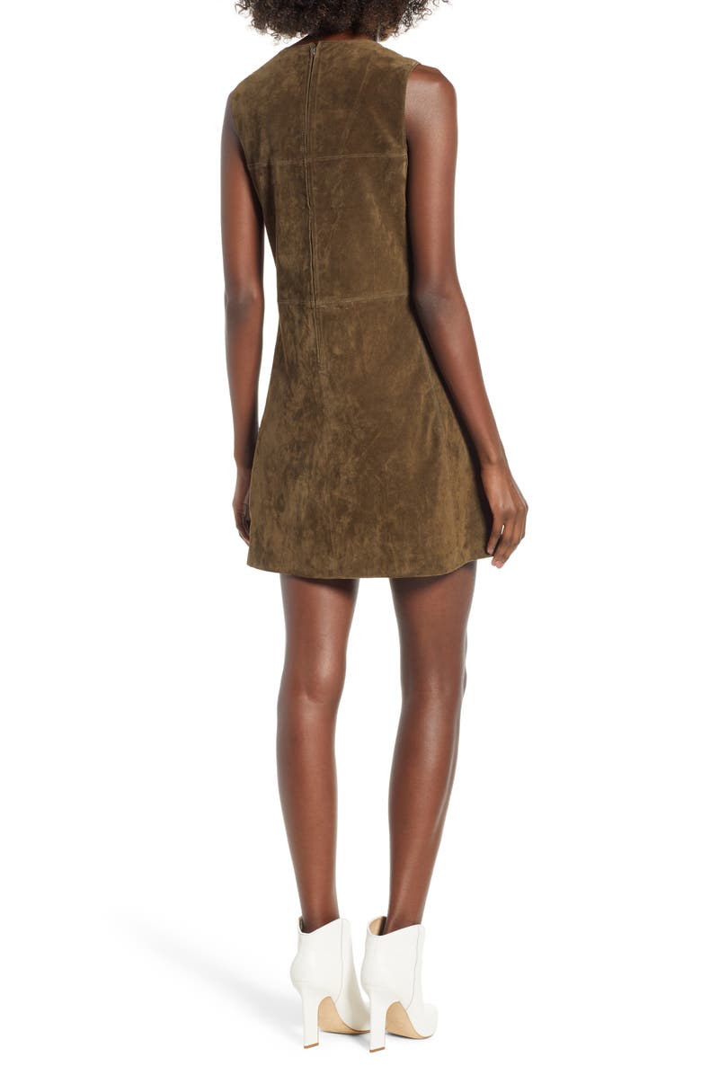 BLANKNYC Suede Shift Dress, Alternate, color, 