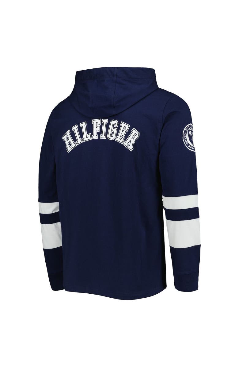 Tommy Hilfiger Men's Tommy Hilfiger Navy/White Chicago Bears Alex Long Sleeve Hoodie T-Shirt, Alternate, color, Navy