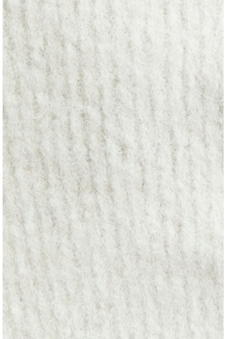 Crater Alpaca & Wool Blend Funnel Neck Sweater, Alternate, color, MILK