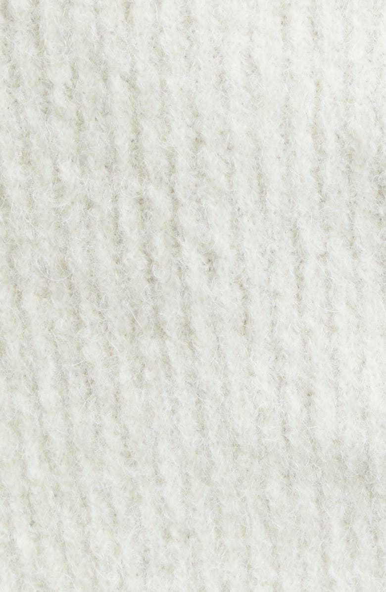 Rick Owens Crater Alpaca & Wool Blend Funnel Neck Sweater, Alternate, color, Milk