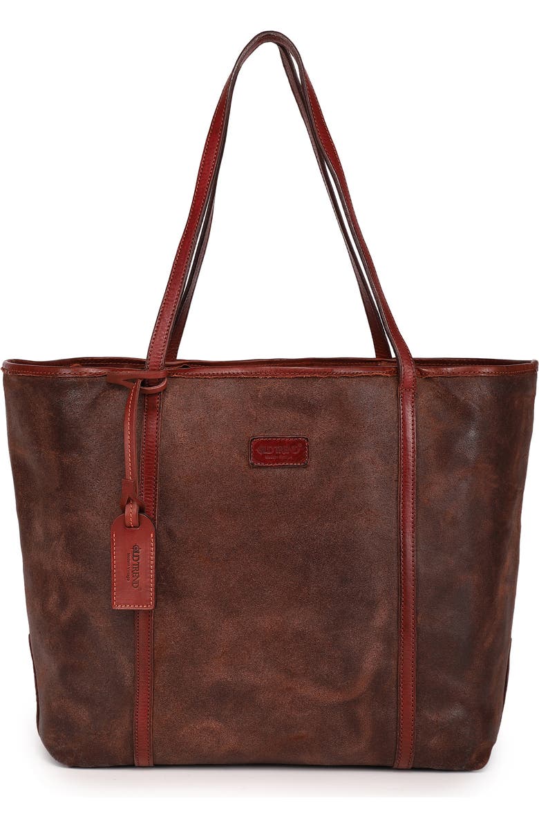 OLD TREND Alder Genuine Leather Everyday Shoulder Tote, Main, color, Brown