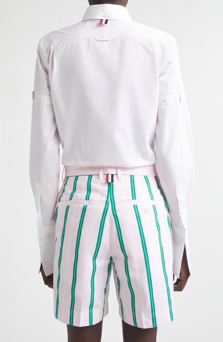 Thom Browne Classic Fit French Cuff Cotton Poplin Button-Down Shirt, Alternate, color, Light Pink