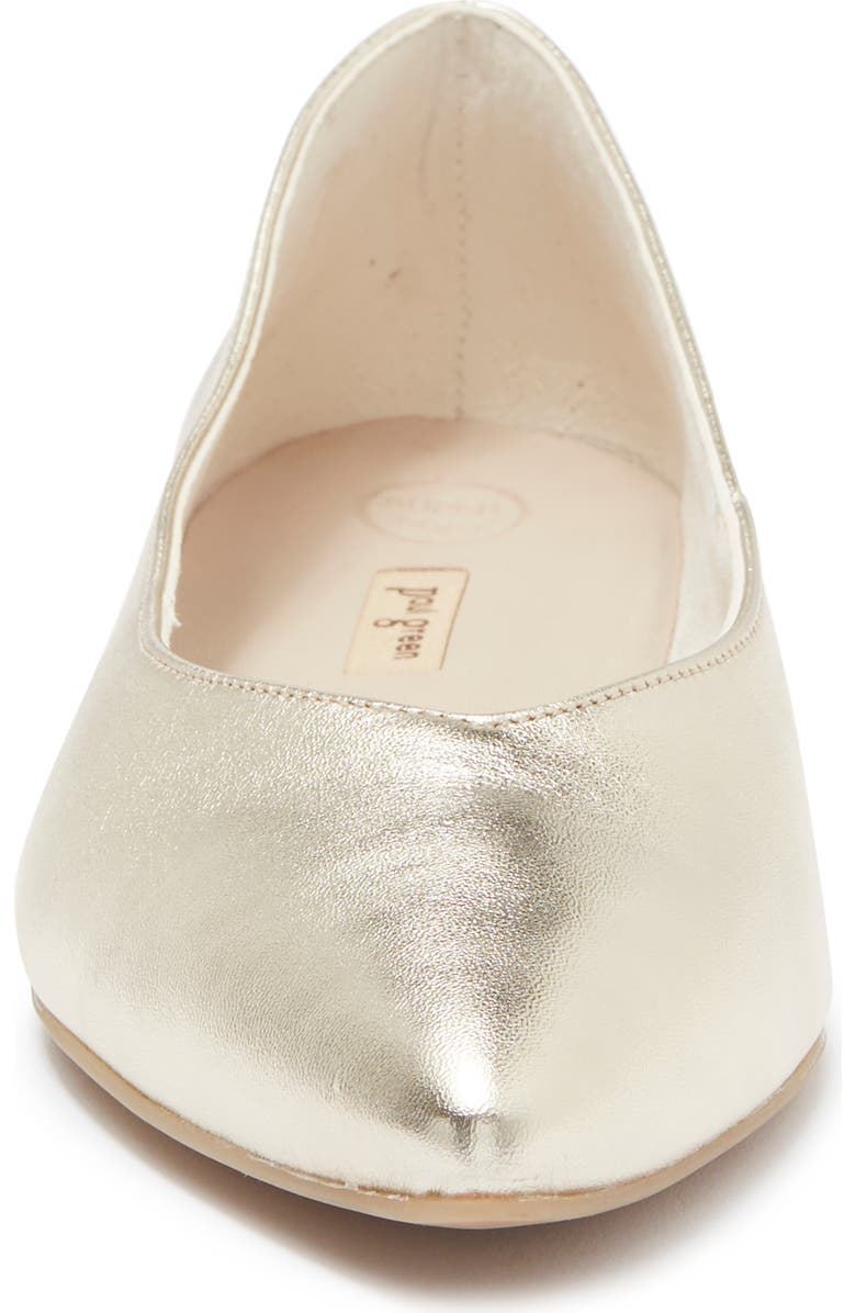 Paul Green Tia Pointed Flat, Alternate, color, Platino Metallic Nappa