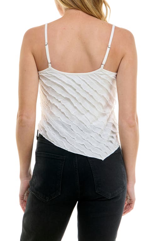Urban Social Angled Ruffle Camisole In White
