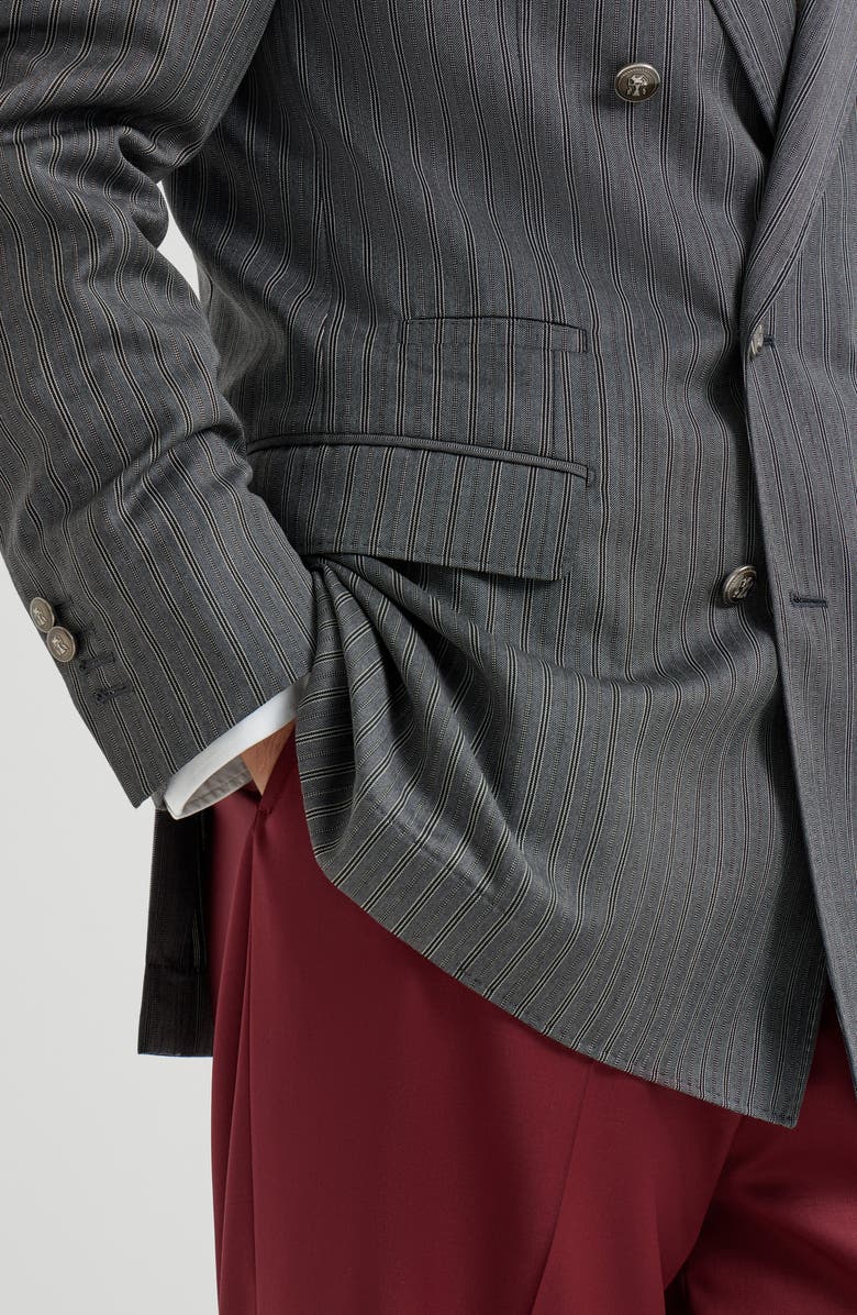 Brunello Cucinelli Virgin wool blazer, Alternate, color, Dark Grey