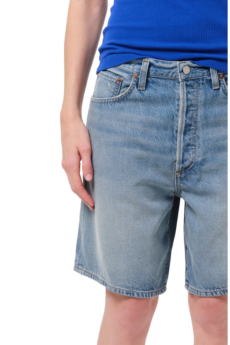 Indra Long Denim Shorts, Alternate, color, RESET