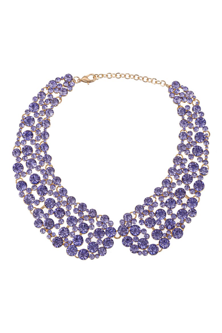 Diana Iridescent Collar Necklace, Main, color, PURPLE