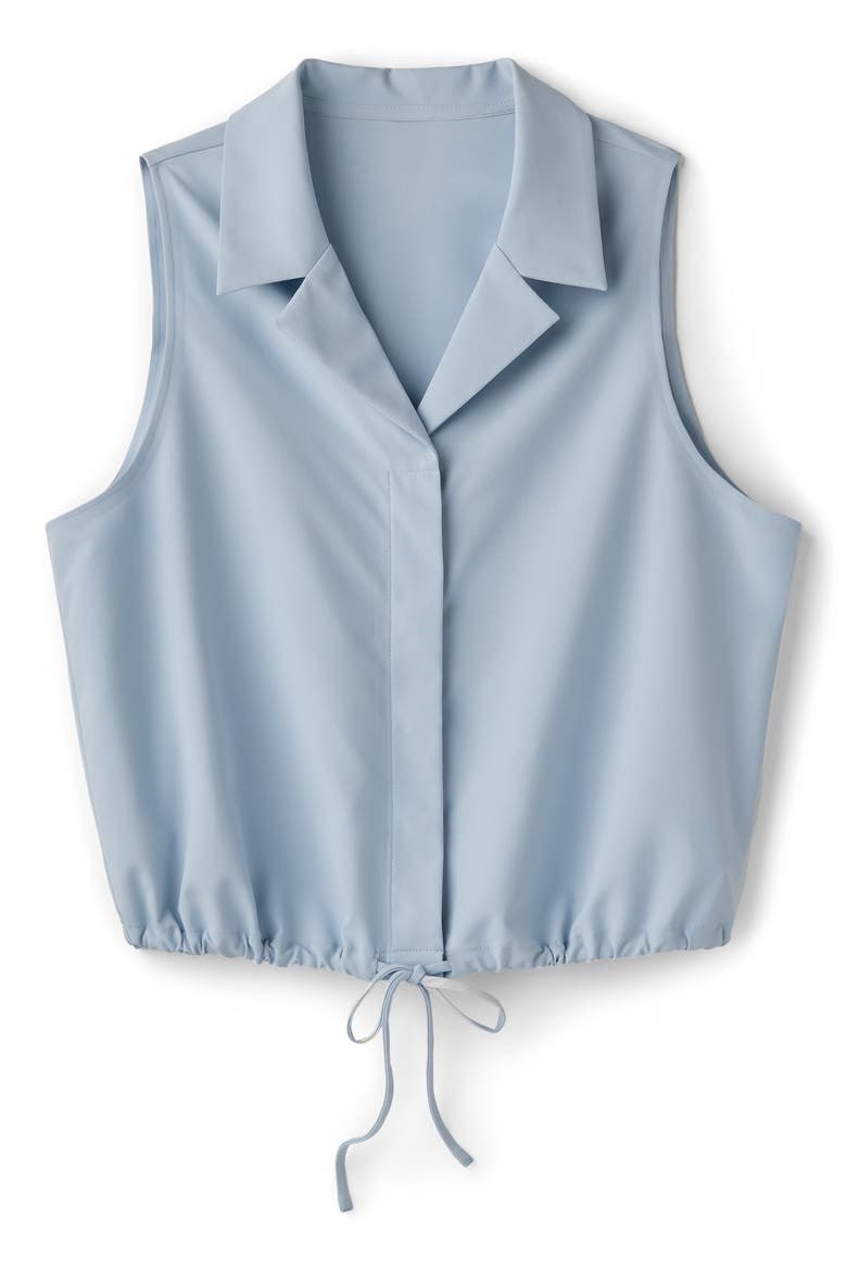 Mirage Sleeveless Performance Button-Up Shirt, Alternate, color, BLUE DAWN