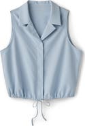 Rhone Mirage Sleeveless Performance Button-Up Shirt