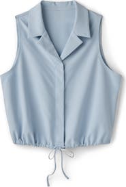 Rhone Mirage Sleeveless Performance Button-Up Shirt