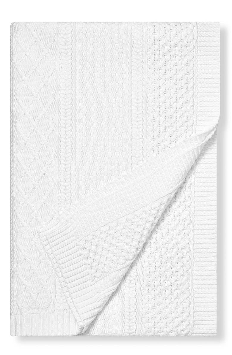 Boll & Branch Aran Knit Organic Cotton Blanket, Main, color,