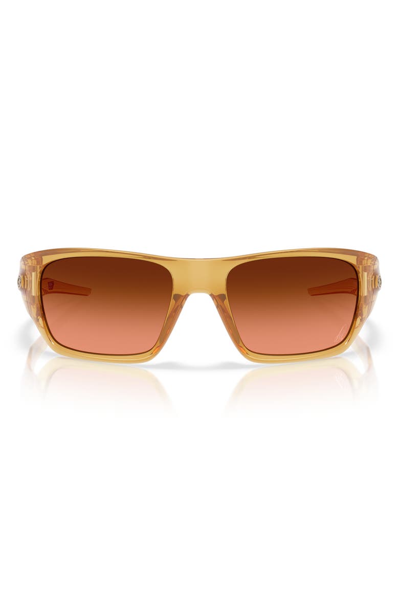 Oakley 60mm Prizm<sup>™</sup> Rectangular Sunglasses, Main, color, Light Curry / Brown