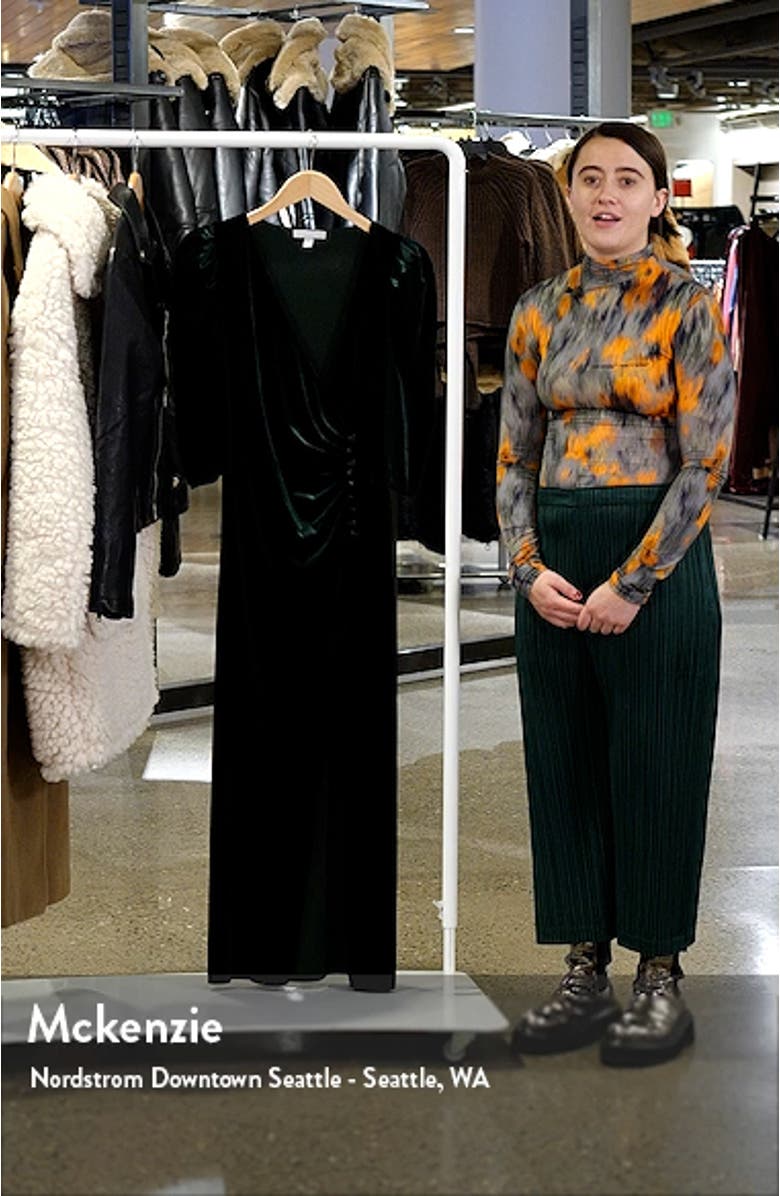 Faux Wrap Velvet Midi Cocktail Dress, sales video thumbnail