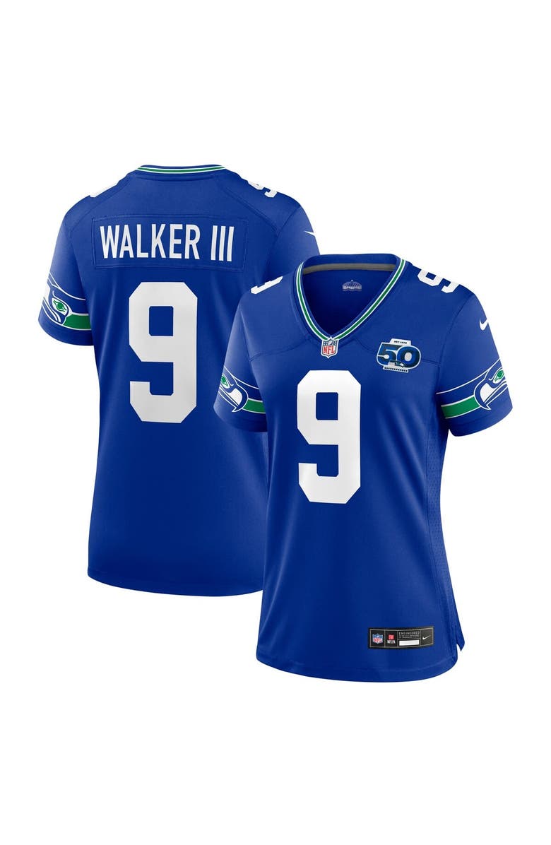 Nike Women's Nike Kenneth Walker III Royal Seattle Seahawks Alternate 2 50th Season Game Jersey, Main, color, Royal
