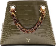 Frances Valentine Skip Croc Embossed Leather Tote