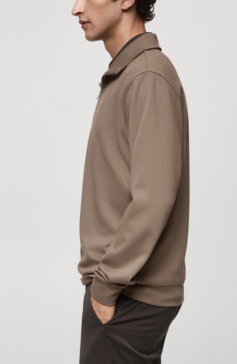 MANGO Antiodor Half Zip Performance Sweatshirt, Alternate, color, Mink Grey