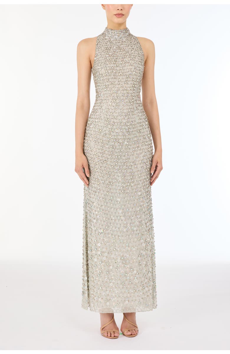 Jenny Packham Juniper Dress, Alternate, color, Pale Powder