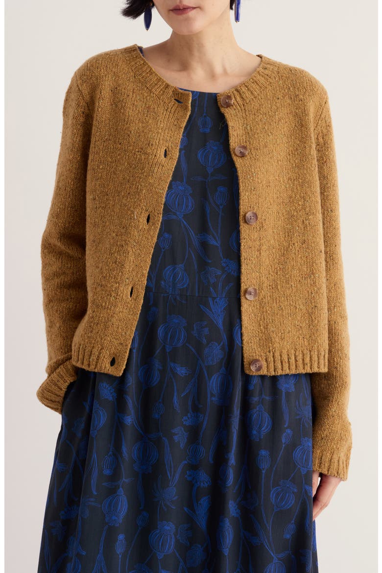 Dawson Pick Merino Wool Blend Cardigan, Main, color, GOLDEN PEAR