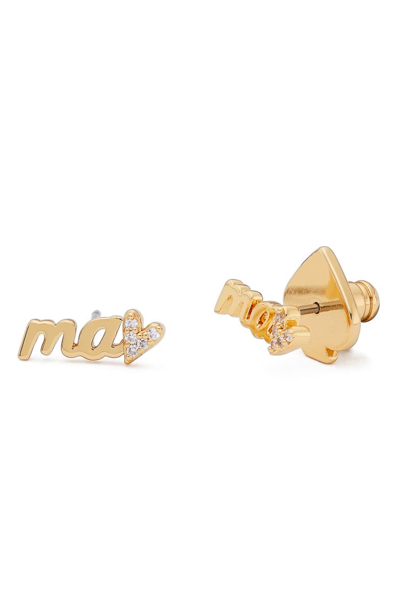 Kate Spade New York mama mini stud earrings, Main, color,