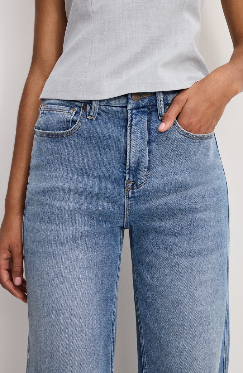 Good American Good Skate Wide Leg Jeans, Alternate, color, Indigo1142