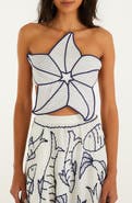 FARM Rio Coast Stars Strapless Top