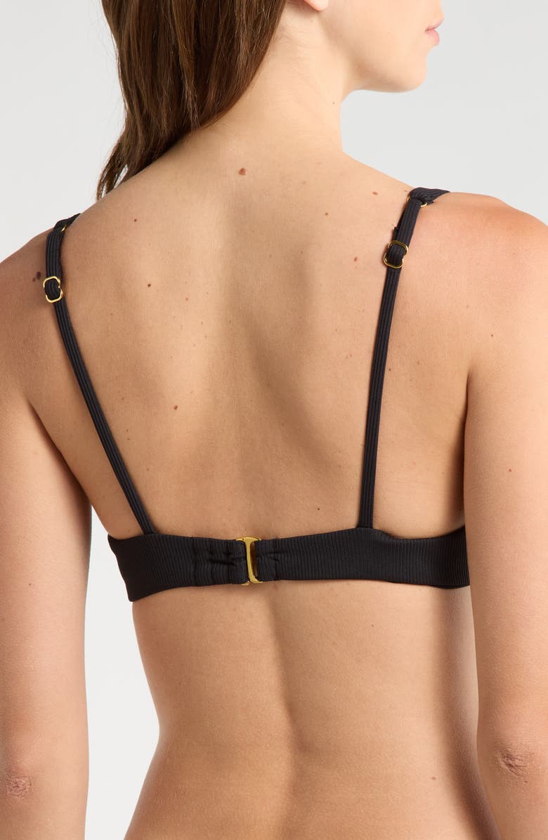 Becca Modern Edge Underwire Bikini Top, Alternate, color, Black