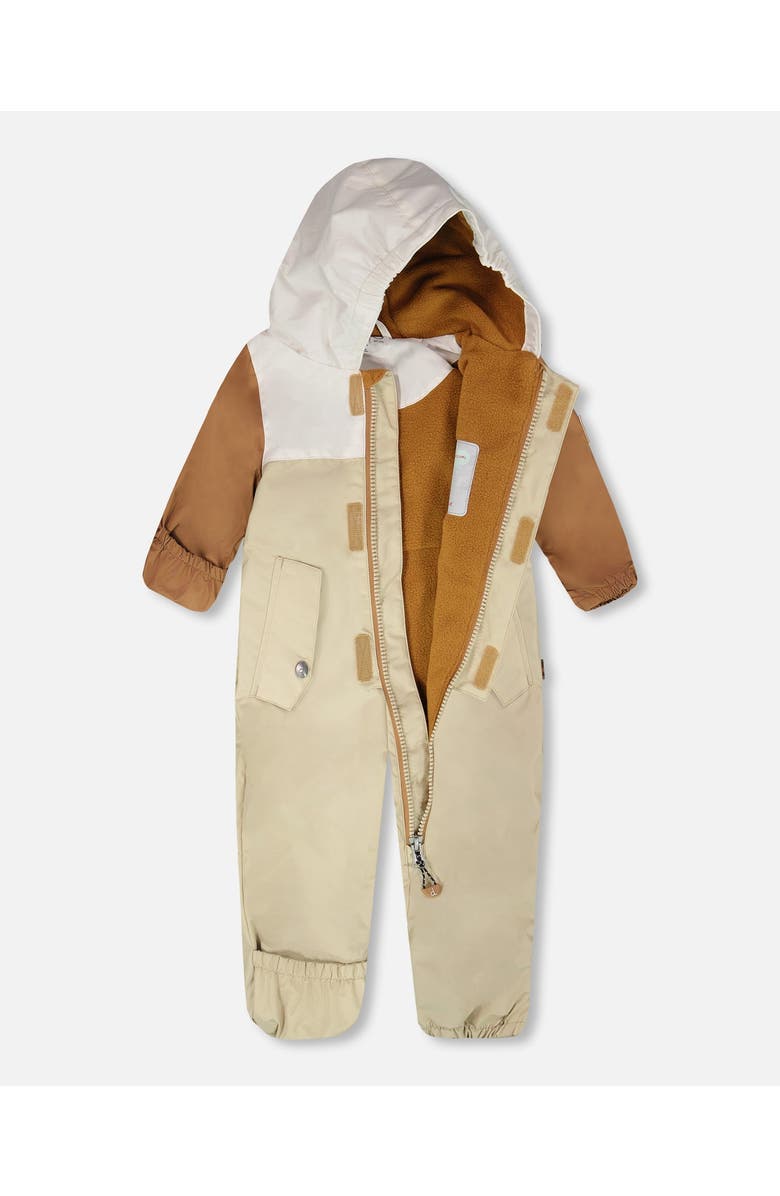 Deux par Deux Mid-Season One-Piece Outerwear with Hat, Alternate, color, Beige