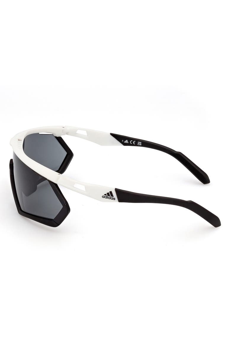 adidas Shield Sunglasses, Alternate, color, White/ Other / Smoke