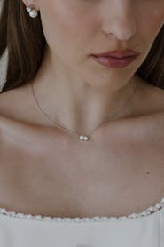 Untamed Petals Evermore Pearl and Crystal Necklace