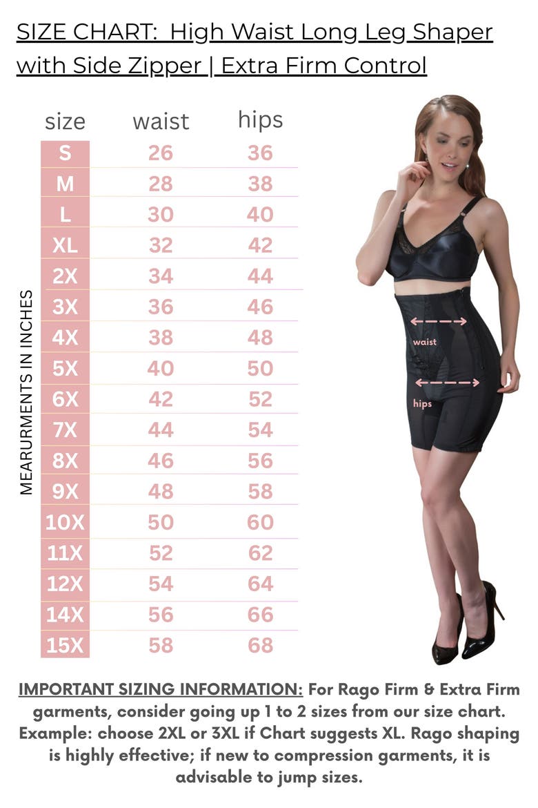 Extra Firm High Waist Long Leg Shaper with Side Zipper, Alternate, color, Black