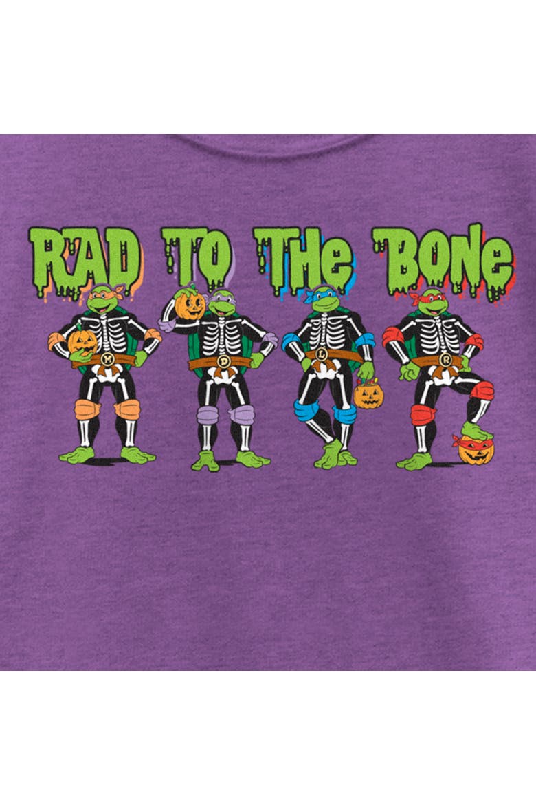Girl's Teenage Mutant Ninja Turtles Halloween Rad to the Bone  Graphic T-Shirt, Alternate, color, Purple Berry