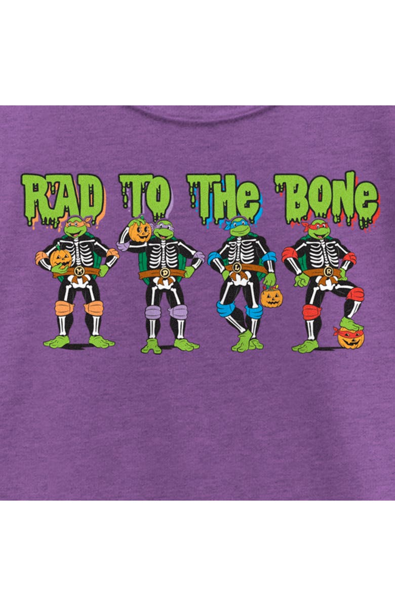 TEENAGE MUTANT NINJA TURTLES Girl's Teenage Mutant Ninja Turtles Halloween Rad to the Bone  Graphic T-Shirt, Alternate, color, Purple Berry